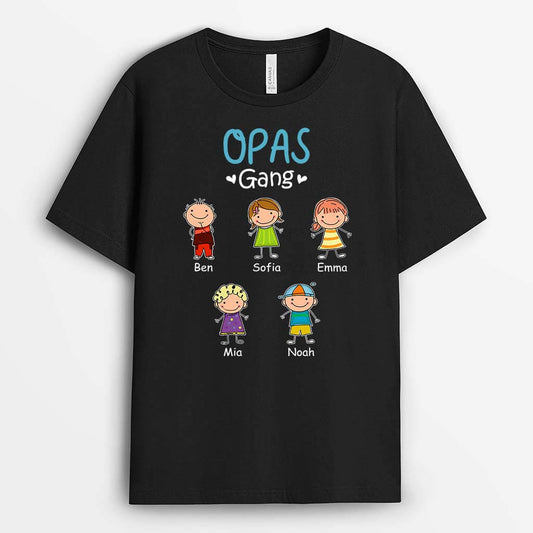 2231AGE1 personalisiertes papas opas bande t shirt