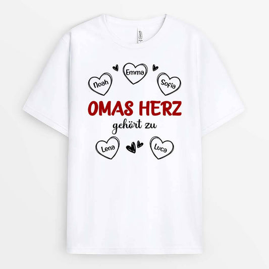 2232AGE1 personalisiertes das herz dieser oma gehort zu t shirt