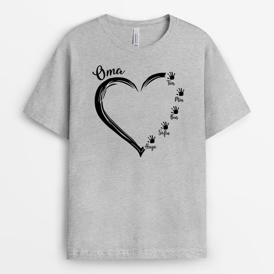 2233AGE1 personalisiertes mama kinder hande t shirt