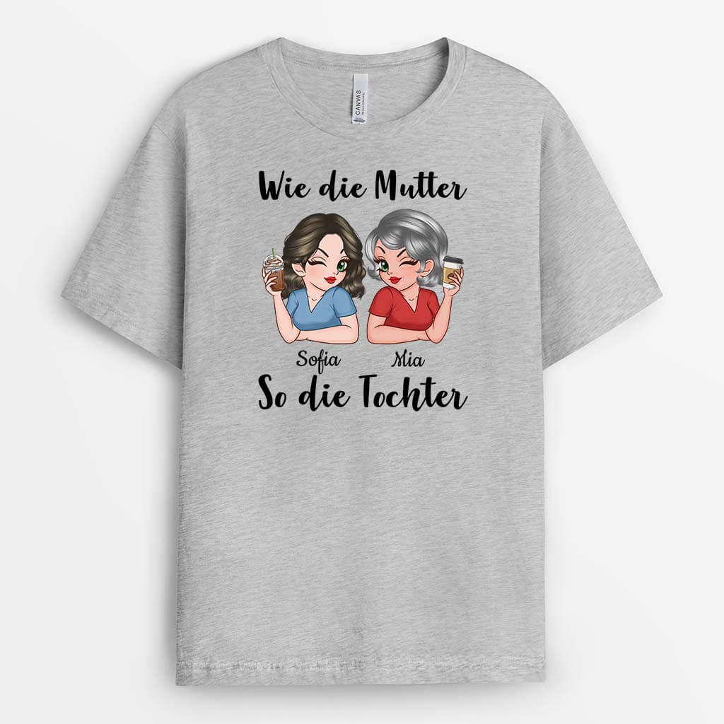 2244AGE2 personalisiertes wie die mutter so die tochter t shirt