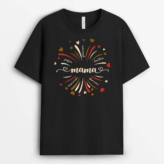 2255AGE1 personalisiertes oma mama und feuerwerk t shirt