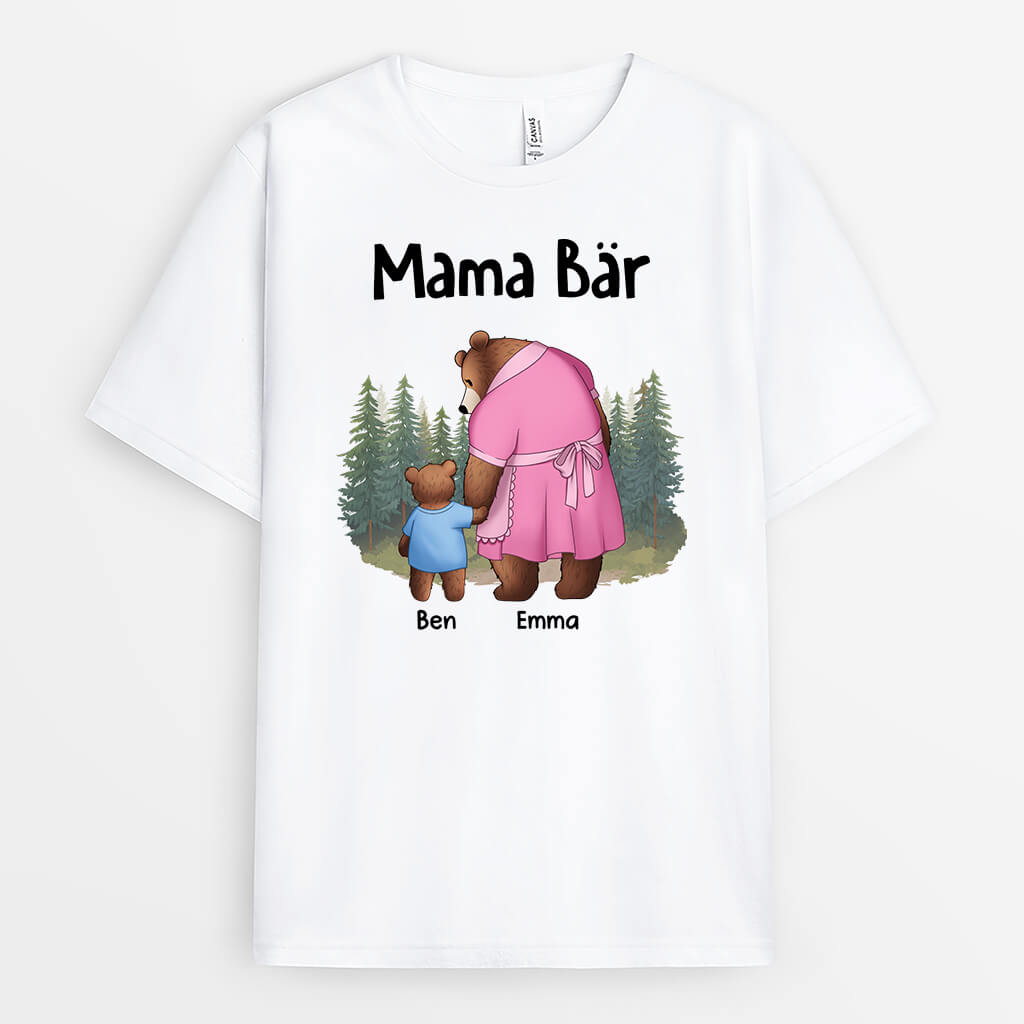 2264AGE1 personalisiertes mama barin t shirt