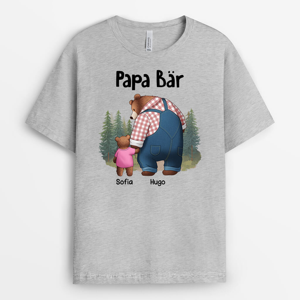 2264AGE1 personalisiertes papa bar t shirt