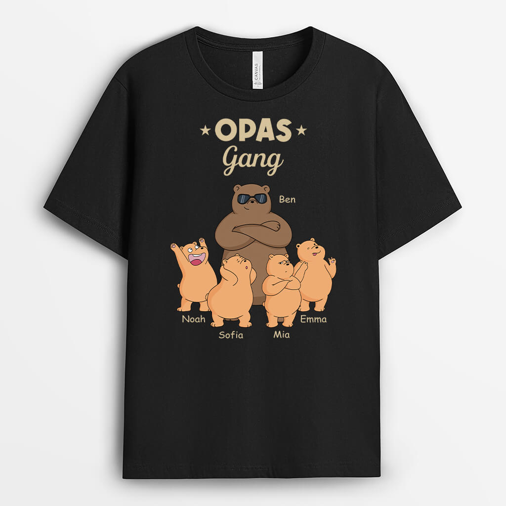 2278AGE1 personalisiertes papas opas bande bar t shirt