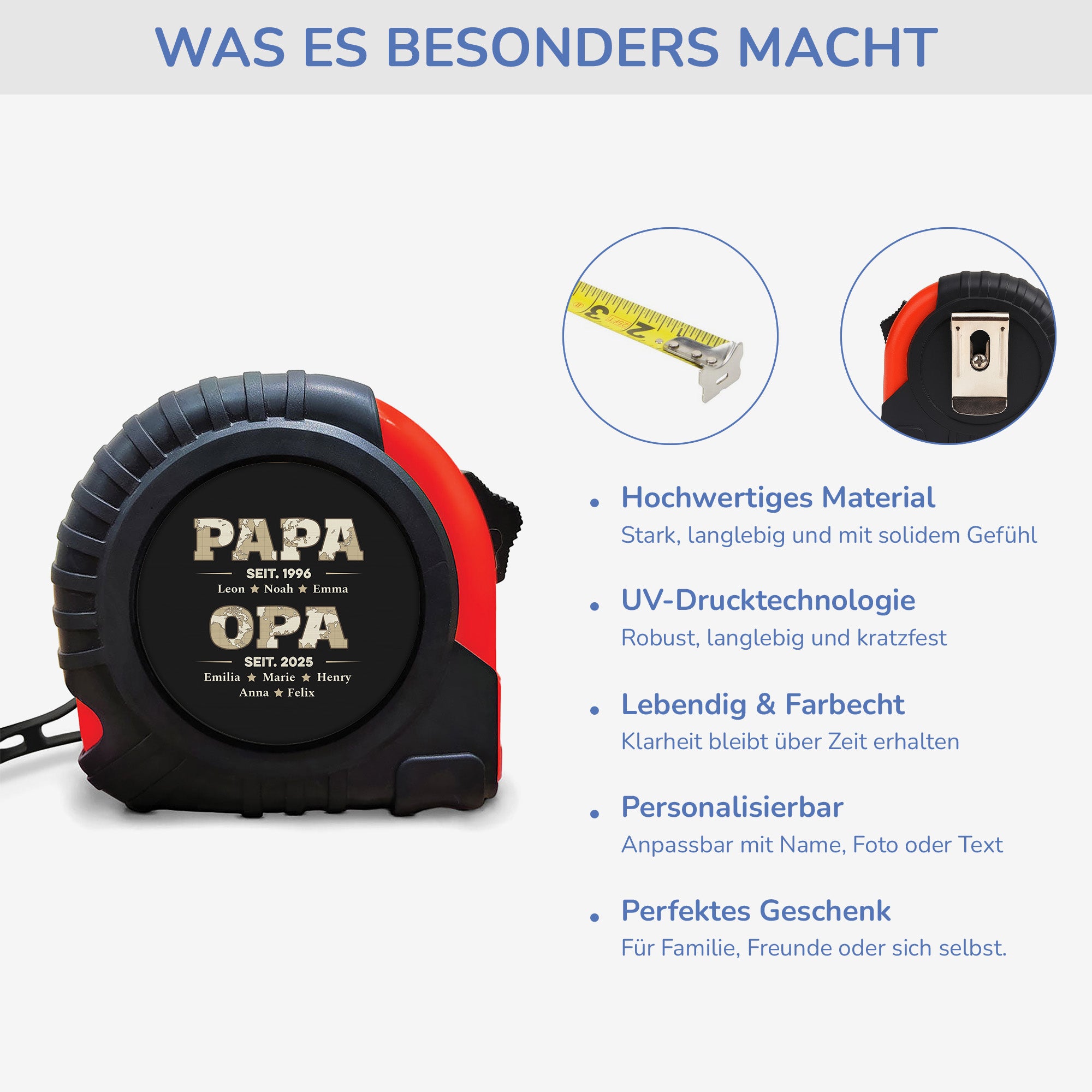 2315OGE4 papa seit weltkarte massband personalisiert papa 2315OTL5B