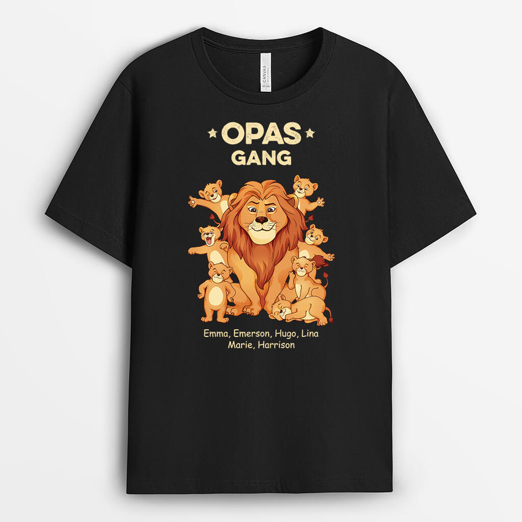 2338AGE1 personalisiertes papas opas bande t shirt