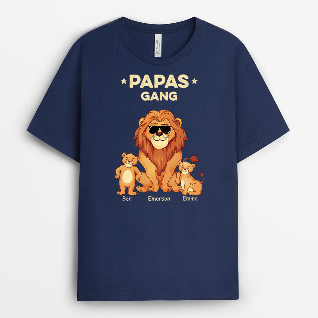 2338AGE2 personalisiertes papas opas bande t shirt