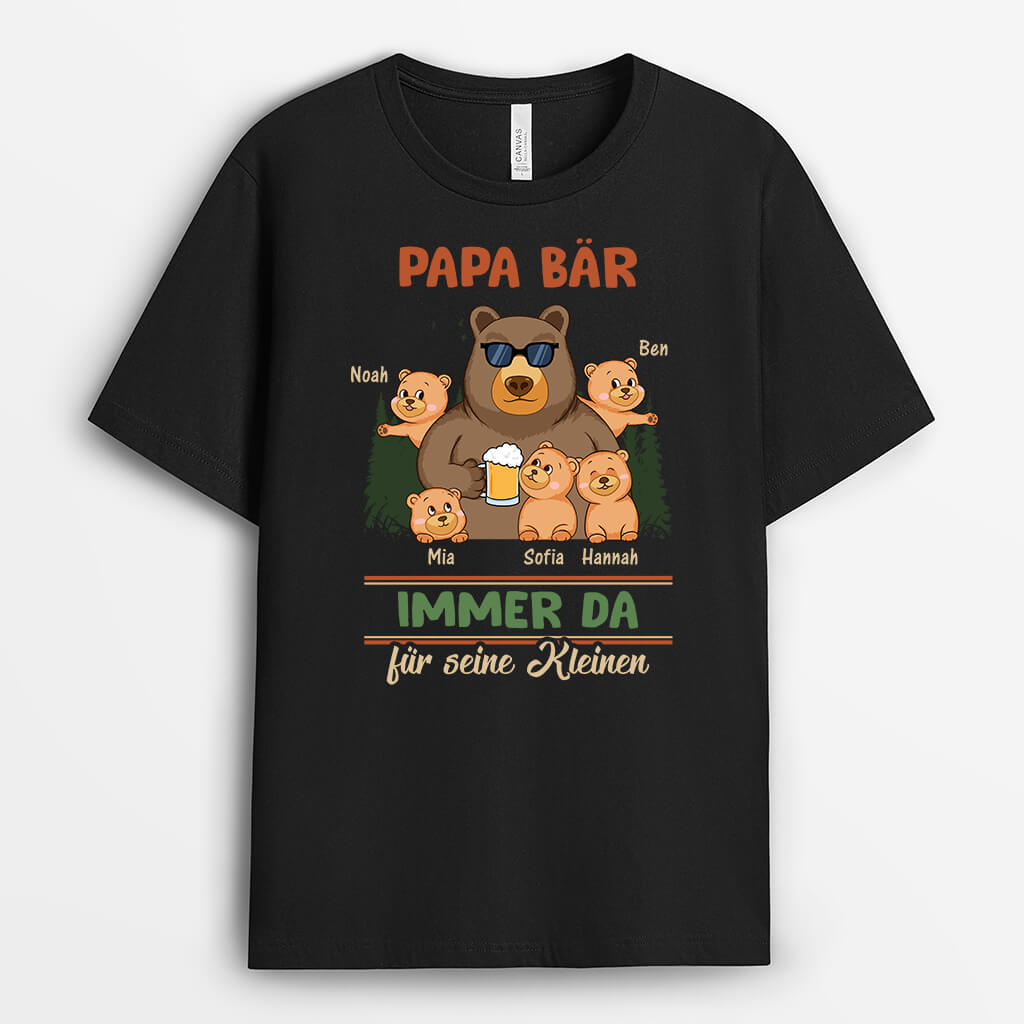 2339AGE2 personalisiertes papa opa bar immer da fur seine kleinen t shirt