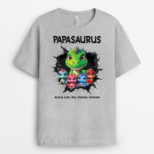 2344AGE1 personalisiertes papasaurus t shirt