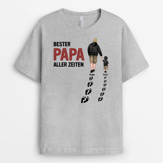 2348AGE1 personalisiertes bester papa aller zeiten t shirt