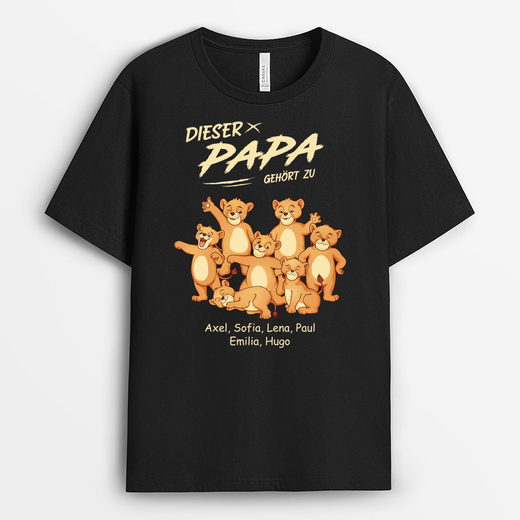 2354AGE1 personalisiertes dieser papa opa gehort zu lowe t shirt 2354a587b