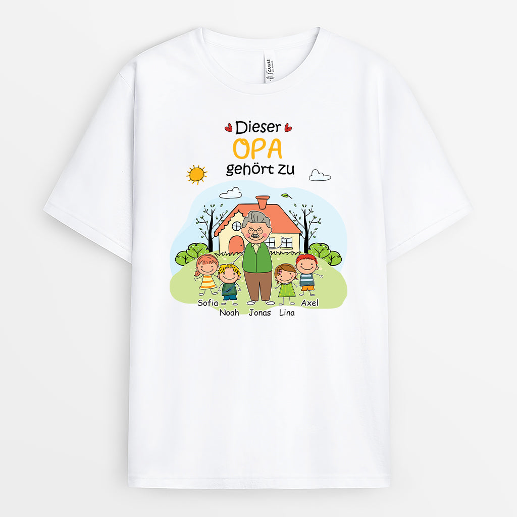 2361AGE1 personalisiertes dieser papa opa gehort zu t shirt 2361a588b