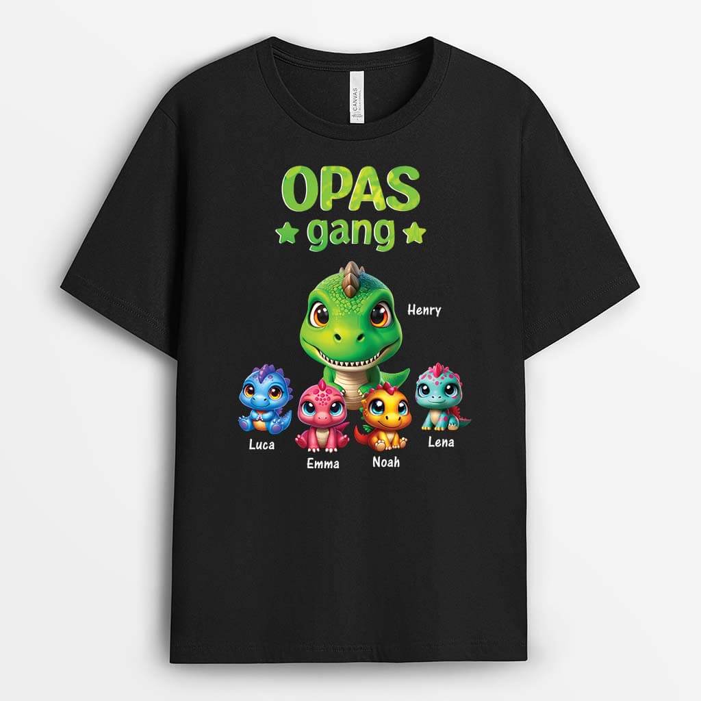 2362AGE1 personalisiertes papas opas bande t shirt