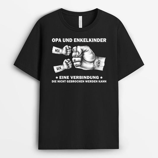 2364AGE1 personalisiertes papa und kinder ein band das nicht gebrochen werden kann t shirt