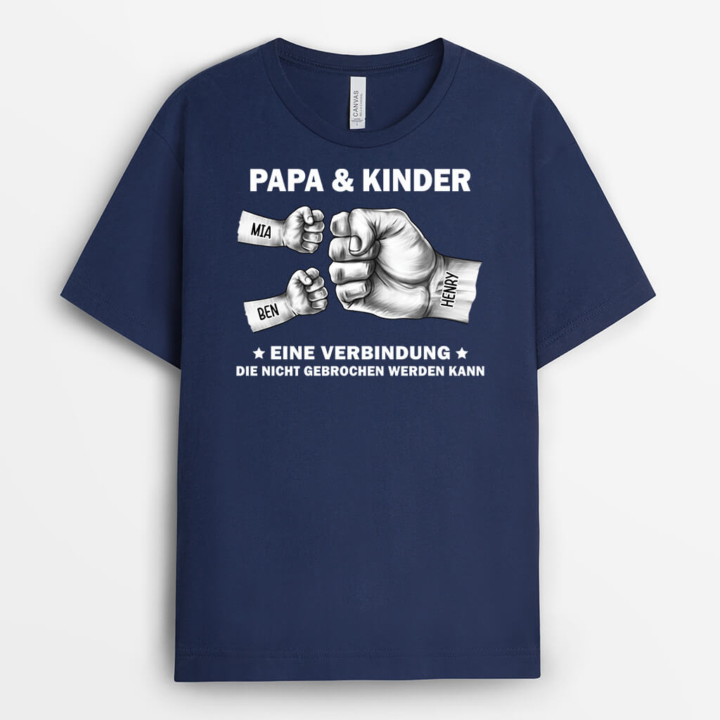 2364AGE2 personalisiertes papa und kinder ein band das nicht gebrochen werden kann t shirt