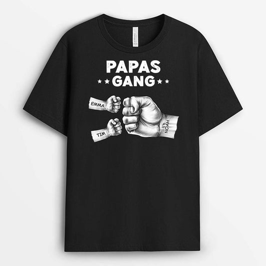 2368AGE1 personalisiertes papas bande faust t shirt