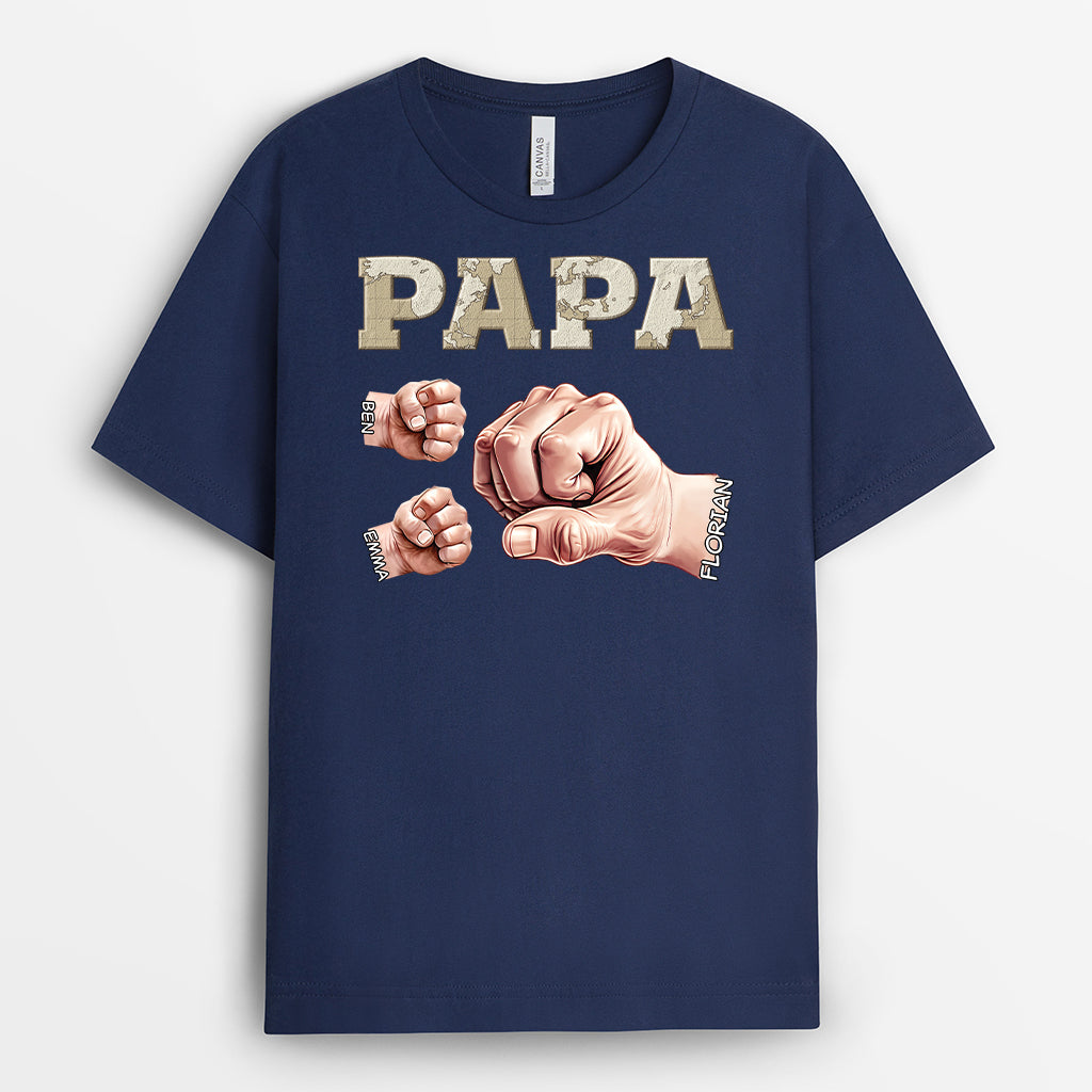 2370AGE1 personalisiertes opa und kinder faust t shirt 2370a945b