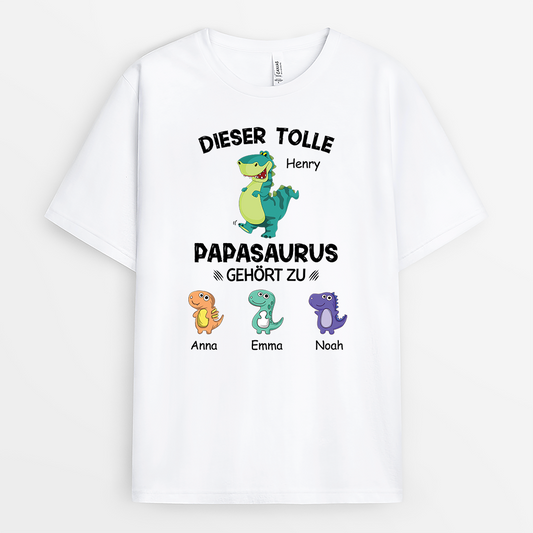 2374AGE1 dieser brull starke opasaurus gehort zu  t shirt opa personalisiert