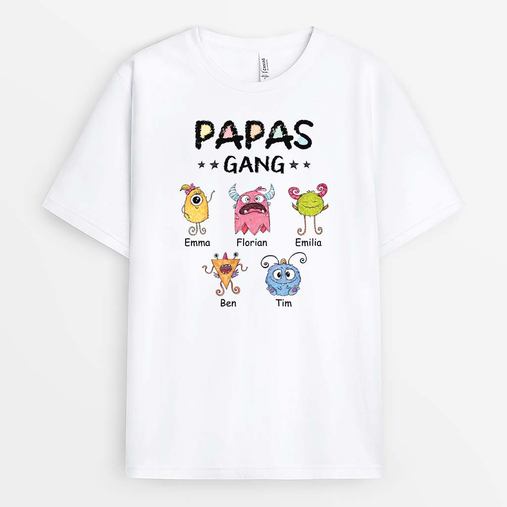 2380AGE1 personalisiertes papas opas bande monster t shirt