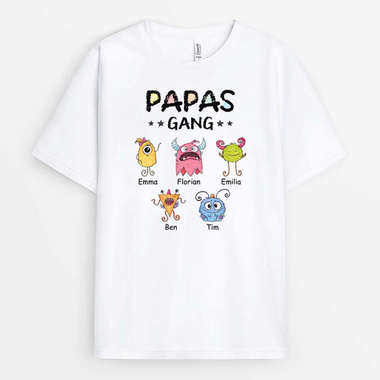 2380AGE1 personalisiertes papas opas bande monster t shirt