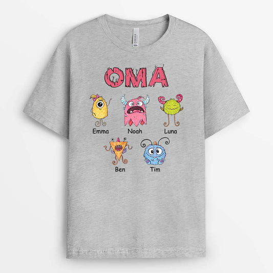 2381AGE2 personalisiertes papa opa monster t shirt