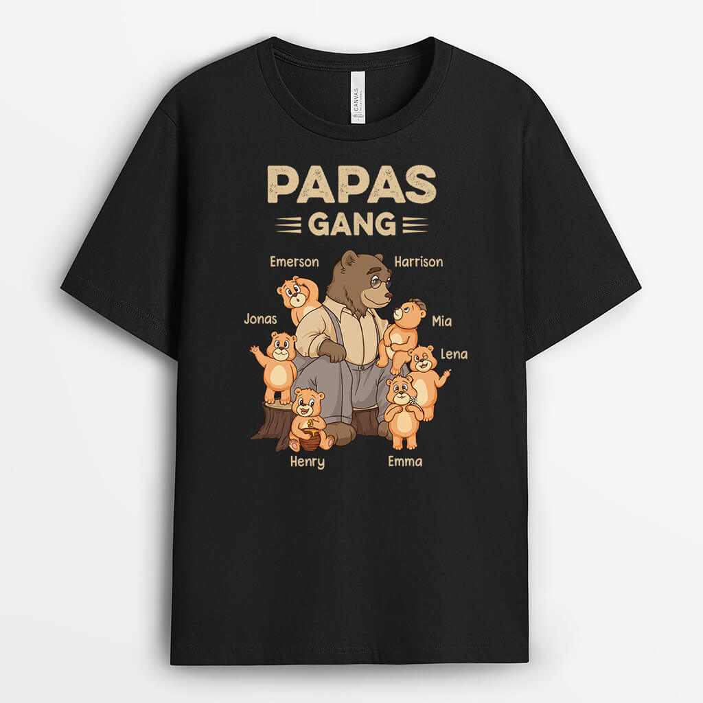 2393AGE1 personalisiertes papas opas bande bar t shirt