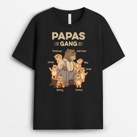 2393AGE1 personalisiertes papas opas bande bar t shirt