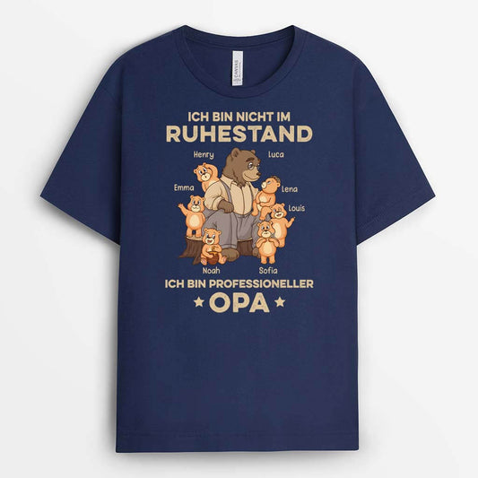 2394AGE1 personalisiertes ich bin nicht im ruhestand ich bin ein professioneller opa t shirt