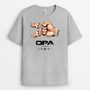 2407AGE2 papa und kinder mit fausten t shirt papa personalisiert_ mit lebendigen zeichnung 2407A5H5B