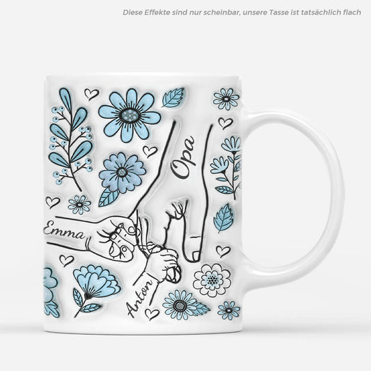 2408MGE1 opa papa und enkelkinder hand in hand  personalisierte tasse mit 3d inflated effekt fur omas_01f5e145 e7c1 48f0 8d86 584f65d57bff