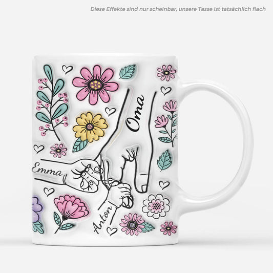 2408MGE1 personalisierte mama und kinder blumen tasse_70f442ad 46f0 403f 8b33 2b2db24c8230