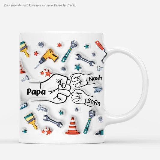 2409MGE1 personalisierte papa und kinder werkzeug tasse