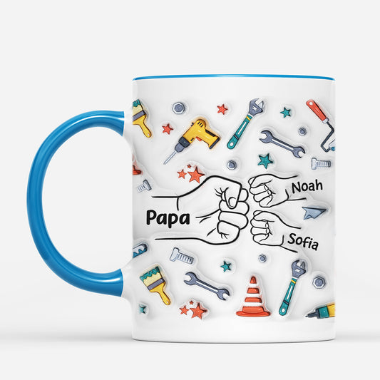 2409MGE2 personalisierte papa und kinder werkzeug tasse 2409m5d5b