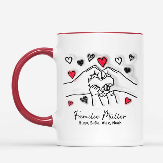 2411GE2 personalisierte familie mit herz tasse