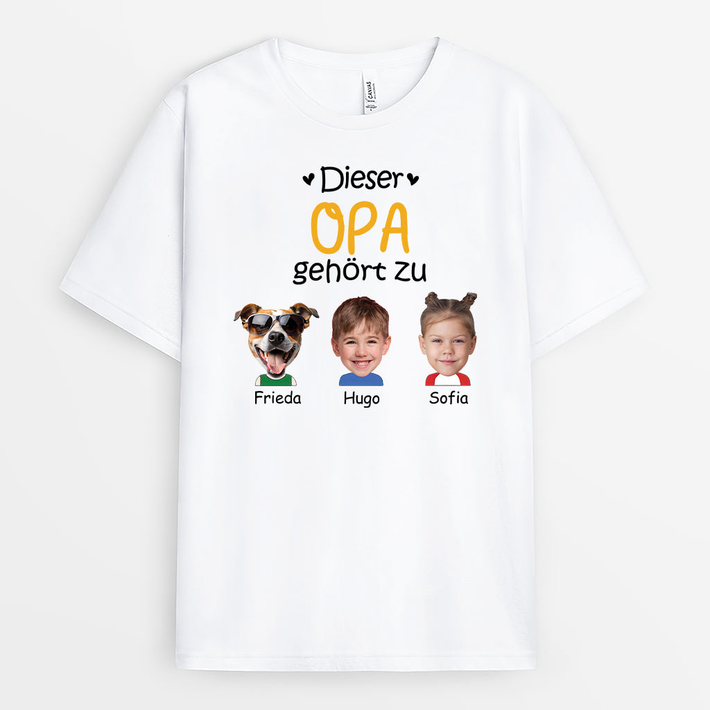 2412AGE1 personalisiertes dieser papa opa gehort zu t shirt 2412a5a7b