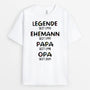 2425AGE1 personalisiertes legende ehemann papa opa seit t shirt