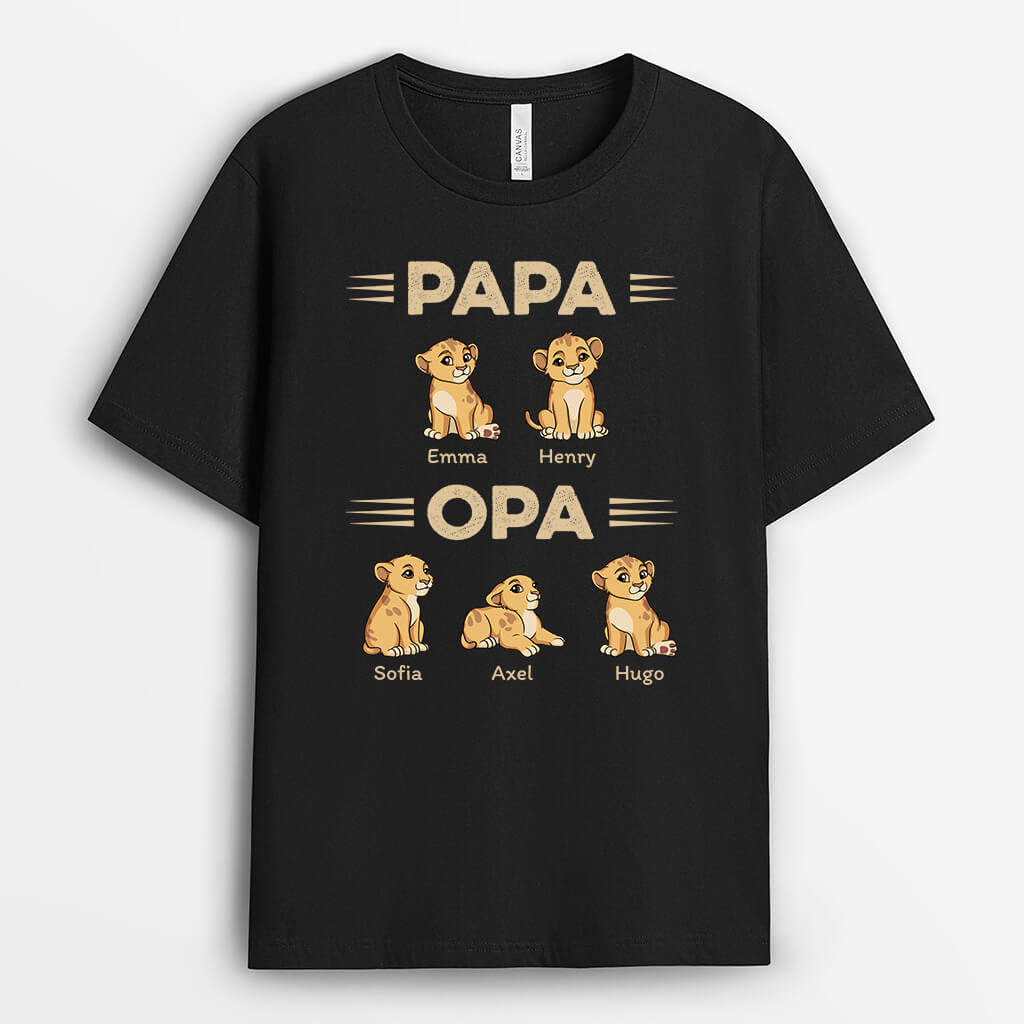 2426AGE1 personalisiertes papas opas lowe t shirt