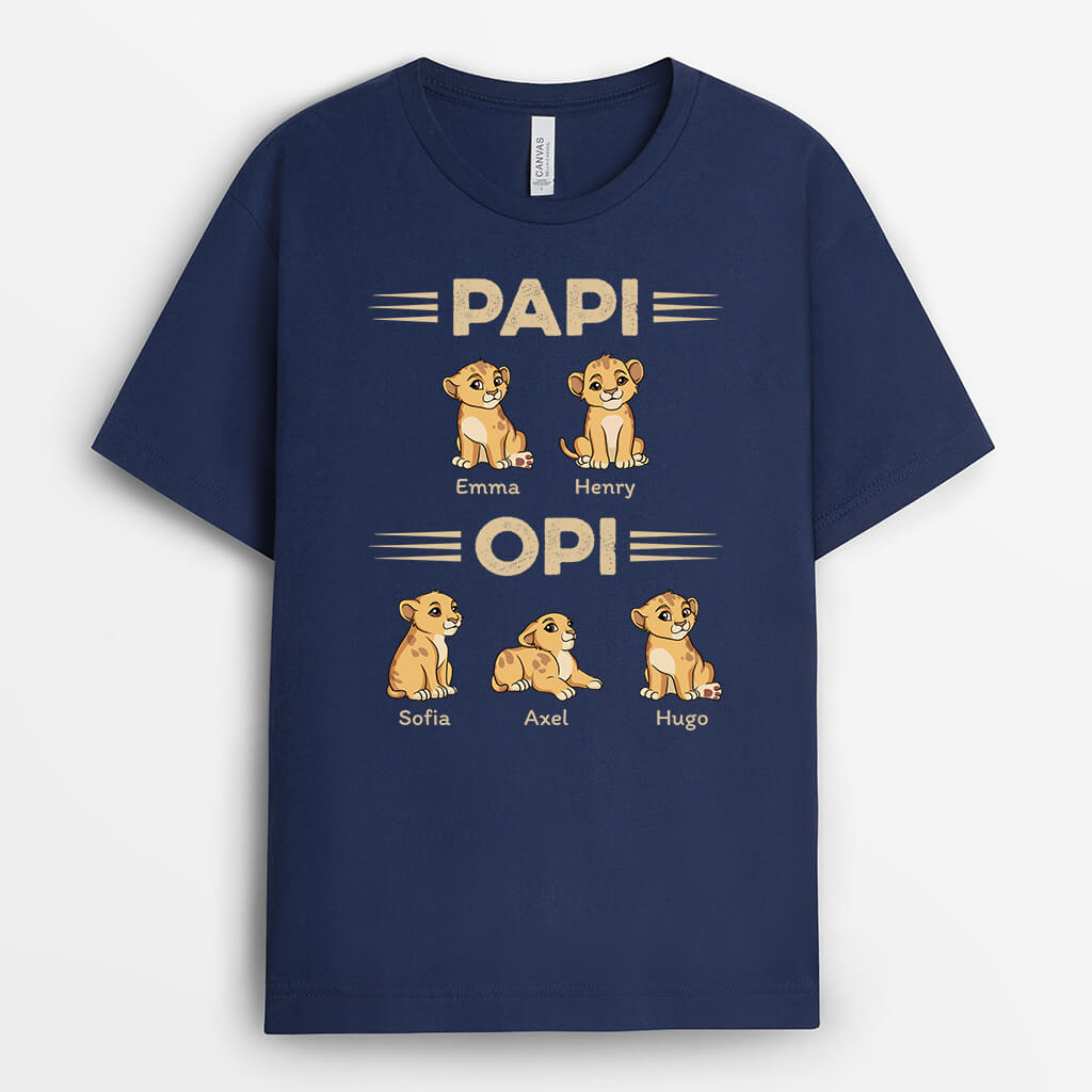 2426AGE2 personalisiertes papas opas lowe t shirt