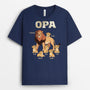 2430AGE2 papa kinder lowe weltkarte  t shirt papa personalisiert