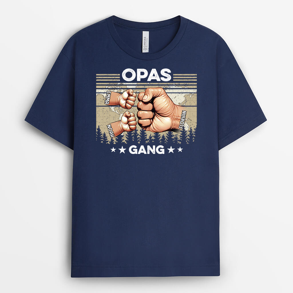 2433AGE2 personalisiertes papas opas bande faust t shirt