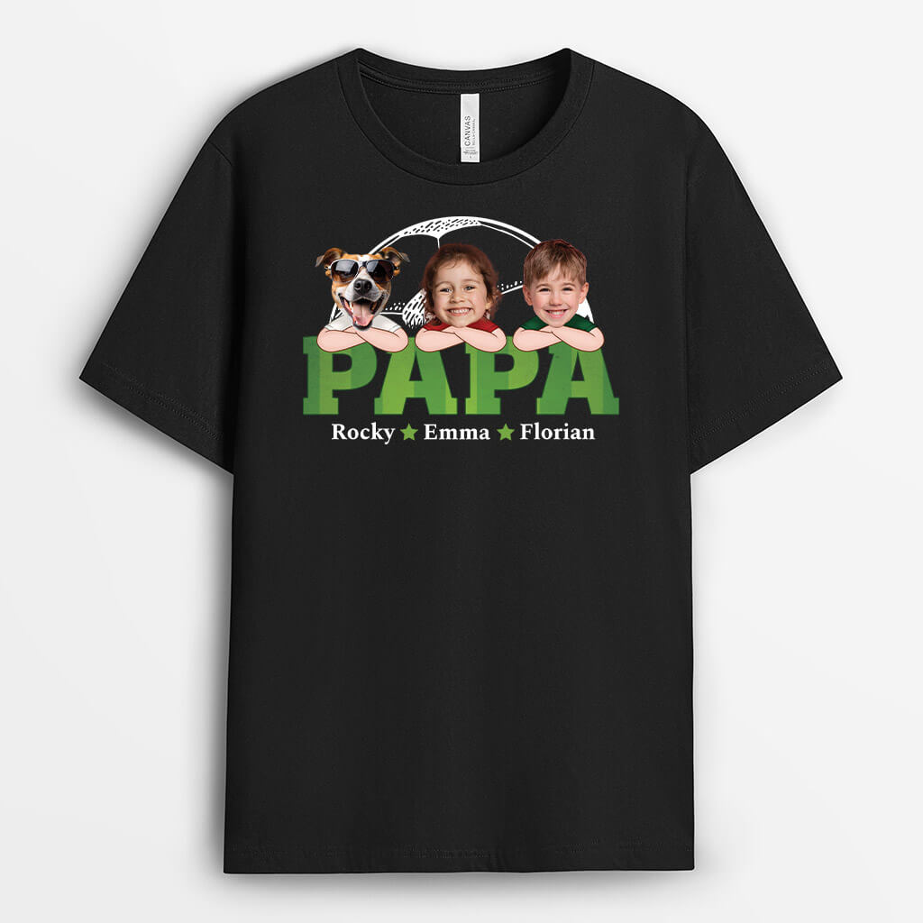 2437AGE1 personalisiertes papa fussball t shirt