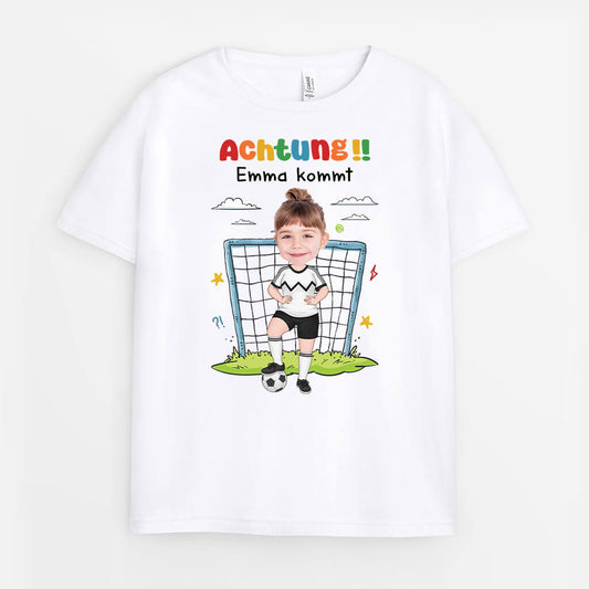 2511AGE4 personalisiertes achtung name _ kommt kinder t shirt