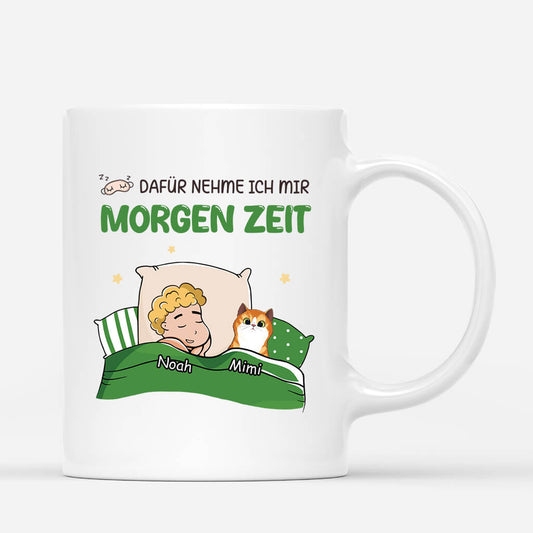 2520MGE1 personalisierte dafur nehme ich mir morgen zeit katzen tasse