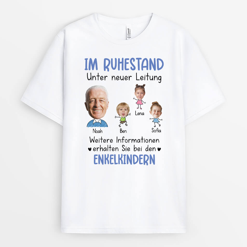 2525AGE1 personalisiertes weitere informationen erhalten sie bei den enkelkindern opa t shirt