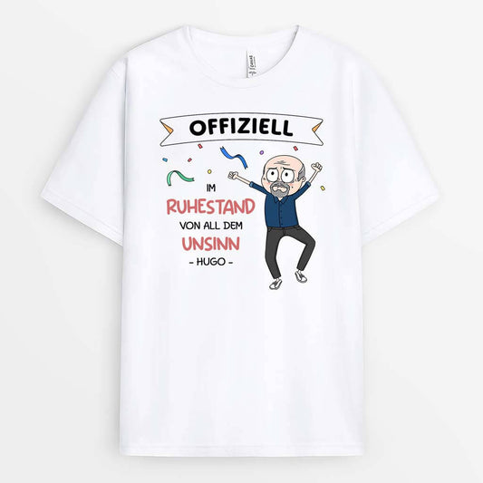 2526AGE2 personalisiertes offiziell im ruhestand von all dem unsinn frauen t shirt