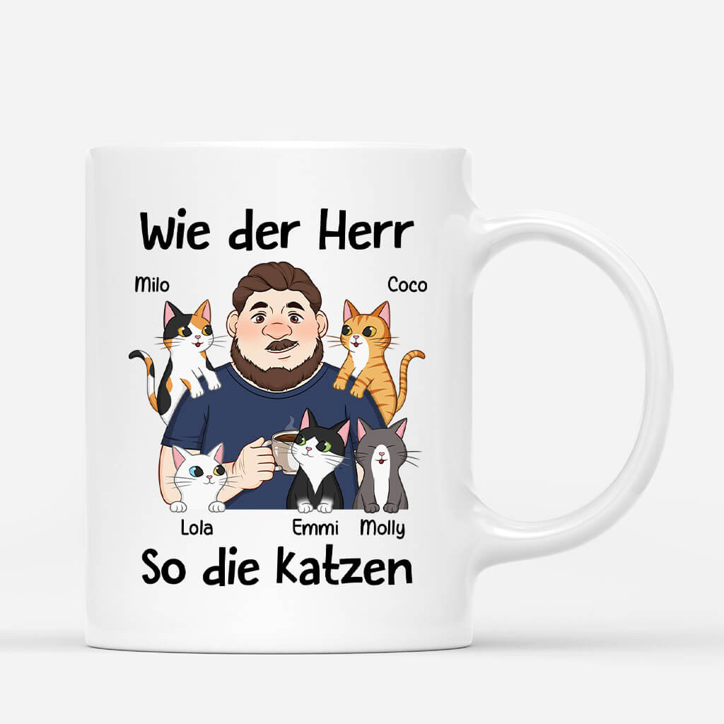 2531MGE1 personalisierte wie der herr so die katze tasse