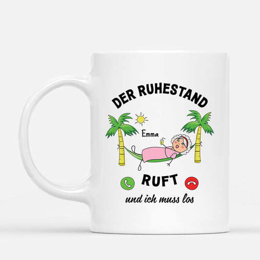 2538MGE1 personalisierte der ruhestand ruft und ich muss los frauen tasse_eb5c35fd 0fb1 4605 804e ccb1126ba822