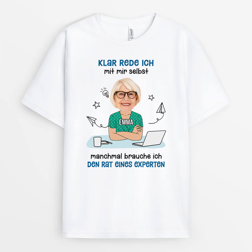 2541AGE1 personalisiertes klar rede ich mit mir selbst frauen t shirt