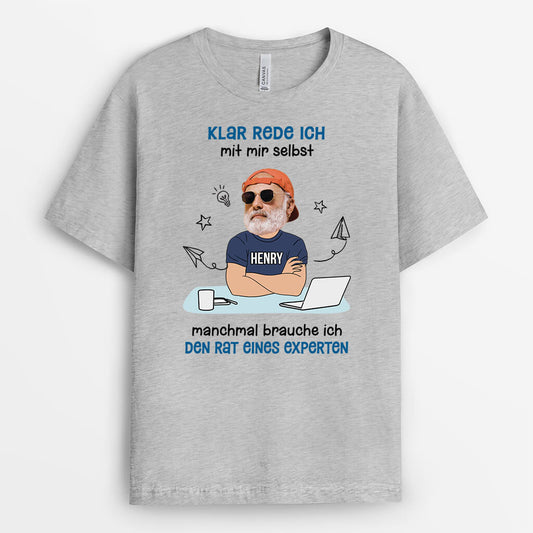 2541AGE1 personalisiertes klar rede ich mit mir selbst manner t shirt