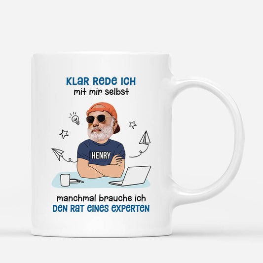 2541MGE1 personalisierte klar rede ich mit mir selbst manner tasse